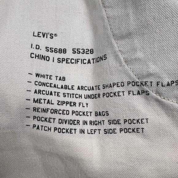 Levi’s White Tab 100% Cotton Camouflage Chino Pants Size 34x29 - Picture 9 of 13